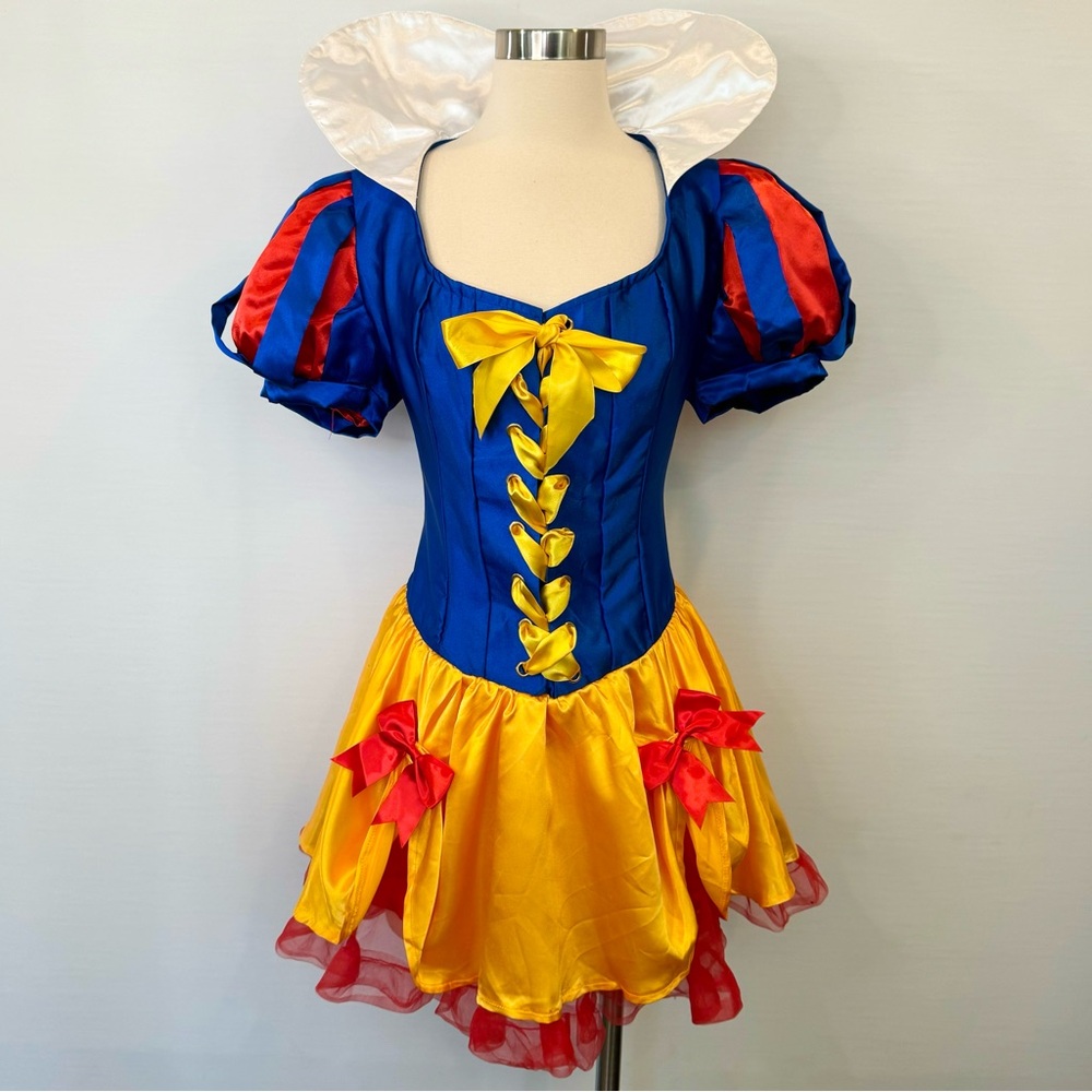 Frederick’s of Hollywood Silky Satin Babydoll Snow White Cosplay Sissy Costume L